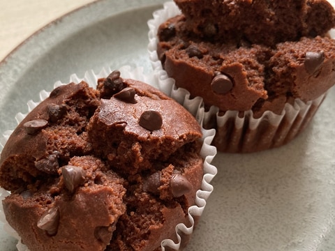 グルテンフリー♡米粉のチョコチップマフィン